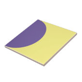 Paarse gele retro halve cirkel midden eeuw modern tegeltje (Zijkant)