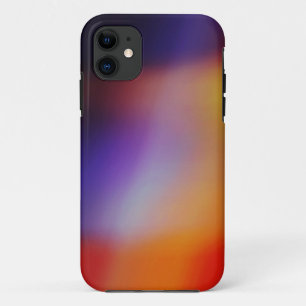 Paarse Gele Rood & Oranje Abstracte iphone 11 Hoes
