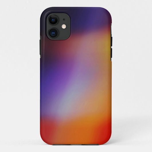 Paarse Gele Rood & Oranje Abstracte iphone 11 Hoes (Achterkant)