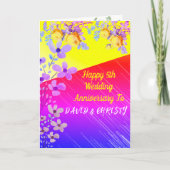 Paarse & Gele Rose Modern Boho Jubileum (Voorkant)