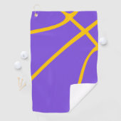 Paarse & Gele Slam Dunk Comfort Golfhanddoek (Insitu)