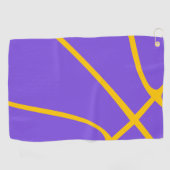 Paarse & Gele Slam Dunk Comfort Golfhanddoek (Horizontaal)