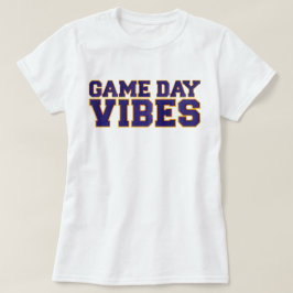 Paarse & Gele Spel Dag Vibes T-shirt