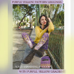 Paarse gele sterpatroon leggings<br><div class="desc">Deze prachtige leggings zijn gemaakt met tinten van paarse en gele sterrenpatronen. Dit patroon is gradiënt en heeft een aantal extra donkere paarse lijnen bovenop. Het is zeer geschikt voor trainingen, sportschool, yoga, of alledaagse situaties. Gaat goed met een geel, paarse of zwarte bovenkant of andere kleuren. Bekijk ons Fitness,...</div>