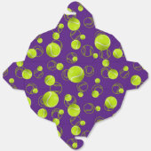 Paarse gele tennisbalpatroon bedankdoosjes (Ongevouwen)