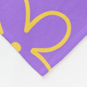 Paarse Gele Tropische Bloemen Botanische Zomer Fleece Deken (Hoek)