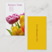 Paarse & Gele Tulpen Visitekaartjes (Voorkant / Achterkant)