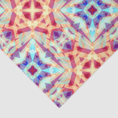 Paarse Gele Turquoise Red Geometric Moroccan Tissuepapier (Detail)