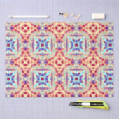 Paarse Gele Turquoise Red Geometric Moroccan Tissuepapier (Craft)