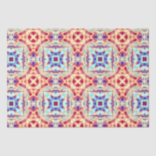 Paarse Gele Turquoise Red Geometric Moroccan Tissuepapier
