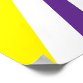 Paarse Gele Union Jack British (UK) vlag Poster (Hoek)