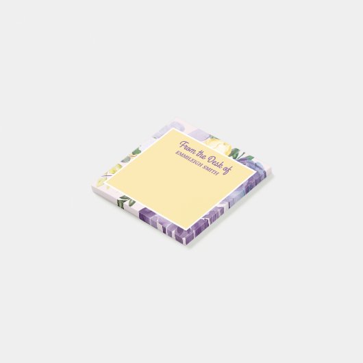 Paarse gele Waterverf Post-it® Notes (Schuin)