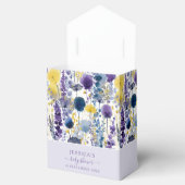 Paarse Gele Waterverf Wildflower Baby shower Bedankdoosjes (Geopend)