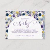 Paarse Gele Waterverf Wildflower Boeken voor Baby Informatiekaartje (Voorkant)