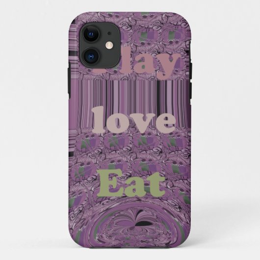 Paarse geliefden en spelen Eat Africa South Tradit Case-Mate iPhone Case (Achterkant)