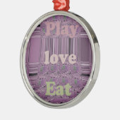 Paarse geliefden en spelen Eat Africa South Tradit Metalen Ornament (Links)