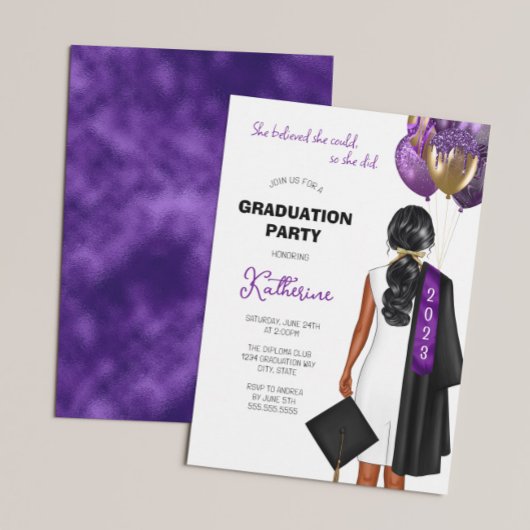 Paarse geloofde ze dat ze kon afstuderen partij kaart