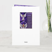 Paarse geluidskaart bedankkaart (Achterkant)