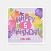 paarse gelukzalige verjaardagscadeuskoekjes met ba servet (Voorkant)