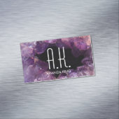 Paarse Gem Geode Magnetisch Visitekaartje (Voorbeeld)