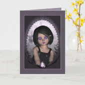 Paarse Gem Kaart (Gele Bloem)