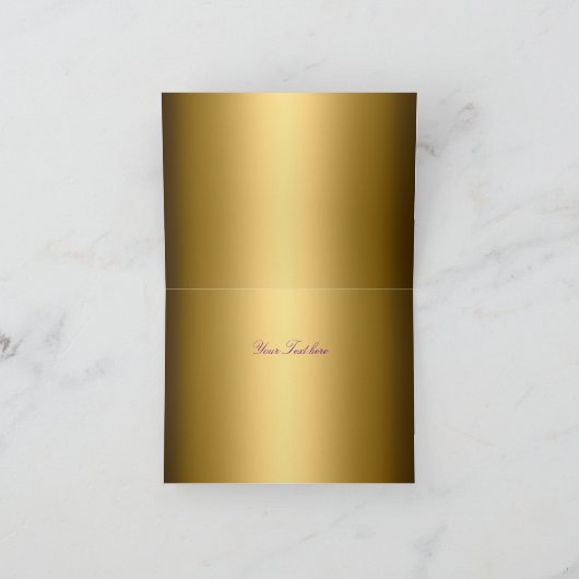 Paarse Gem & Parels Dankjewel Kaart (Binnen)