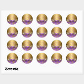 Paarse Gem & Parels Zoet Zestien Sticker (Vel)