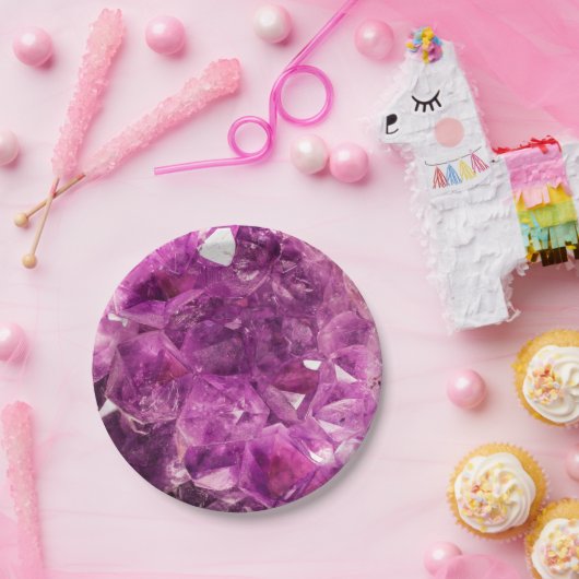 Paarse Gem Stone Paper Bord (Feest)