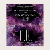 Paarse Gem Visitekaartje (Buitenkant ongevouwen)