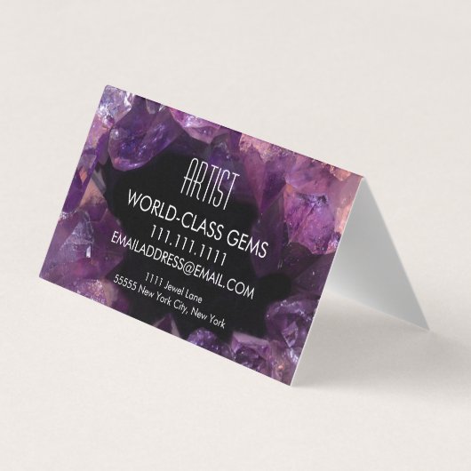 Paarse Gem Visitekaartje (Achterkant)