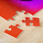 Paarse gemalen legpuzzel (Zijkant)