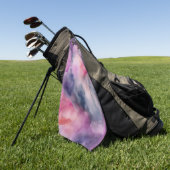 Paarse gemarmerde achtergrond golfhanddoek (Groen)