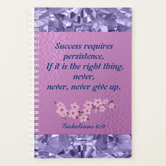 Paarse Gemstone Monthly Business Planner (Voorkant)