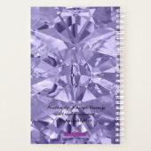 Paarse Gemstone Monthly Business Planner (Achterkant)