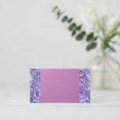 Paarse Gemstone Roze Visitekaartjes (Staand voorkant)