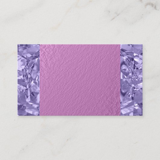 Paarse Gemstone Roze Visitekaartjes (Voorkant)