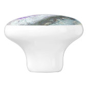 Paarse genezing Amethyst keramische Knoop Keramische Knop (Zijkant)