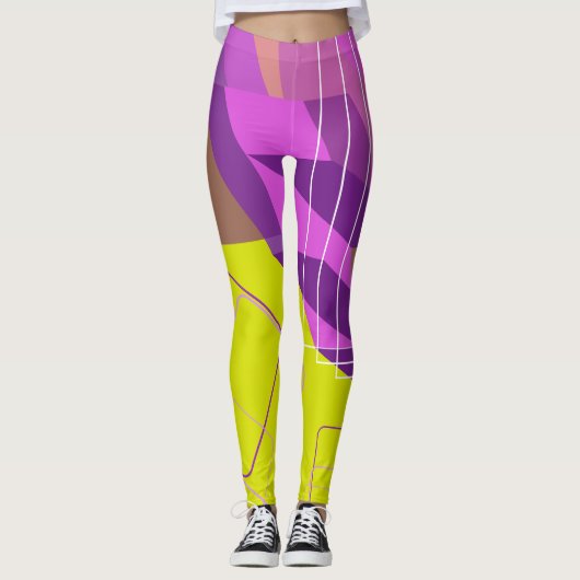 PAARSE GEO LEGGINGS (Voorkant)