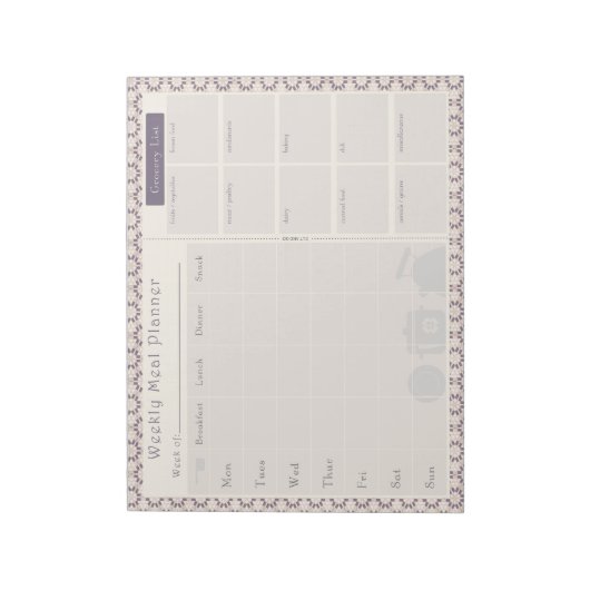 Paarse geo notitieblok (Linkerzijde)