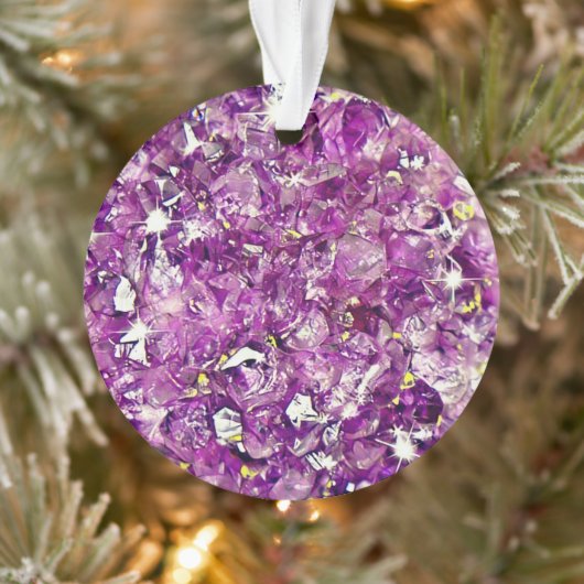  Paarse Geode Afbeelding Kerstmis Ornament (Boom)