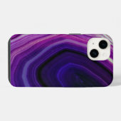 Paarse Geode met Werveling iPhone Hoesje (Achterkant horizontaal)
