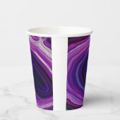 Paarse Geode met Werveling Papieren Bekers (Links)
