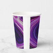 Paarse Geode met Werveling Papieren Bekers (Rechts)