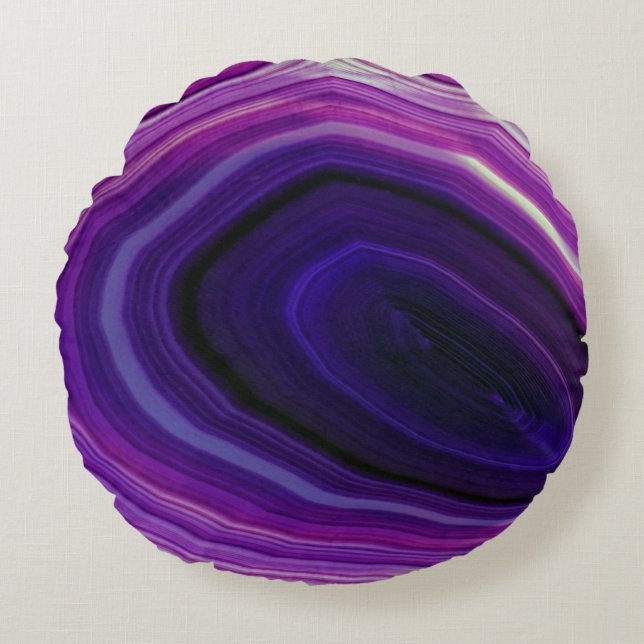 Paarse Geode met Werveling Rond Kussen (Voorkant)