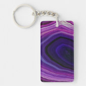 Paarse Geode met Werveling Sleutelhanger (Voorkant)