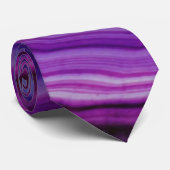 Paarse Geode met Werveling Stropdas (Opgerold)