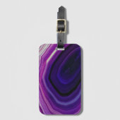 Paarse Geode Valt Rond Bagagelabel (Voorkant (verticaal))