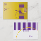 Paarse geometrisch - Chubby Visitekaartje (Voorkant / Achterkant)