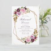 paarse geometrisch repetitiediner kaart (Staand voorkant)