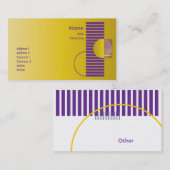 Paarse geometrisch - zakelijk visitekaartje (Voorkant / Achterkant)